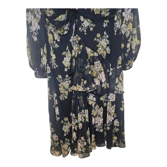 ASOS Design Wrap Waist Floral Midi Dress - Size 22 - Picture 8 of 10